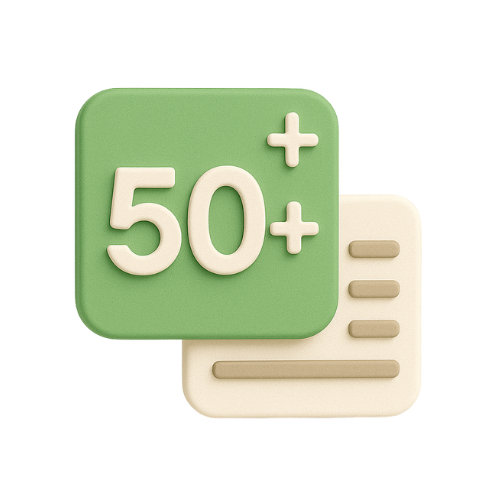 Ícone 50 funcionalidades